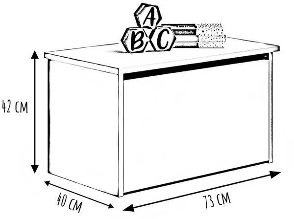 Žaislų dėžė balta