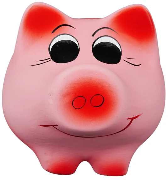 Pink DEKORATYVINĖ KERAMINĖ PIGGY BOX XL Rožinis 16x23 Lenkijos gamybos