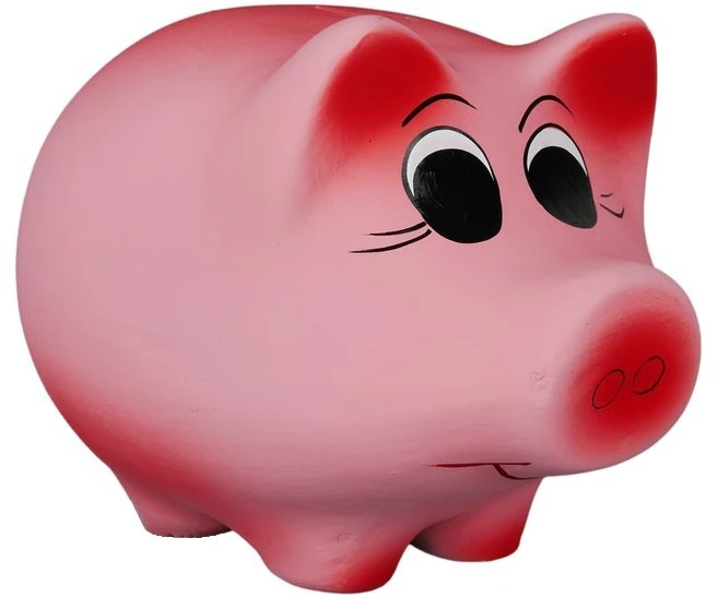 Pink DEKORATYVINĖ KERAMINĖ PIGGY BOX XL Rožinis 16x23 Lenkijos gamybos