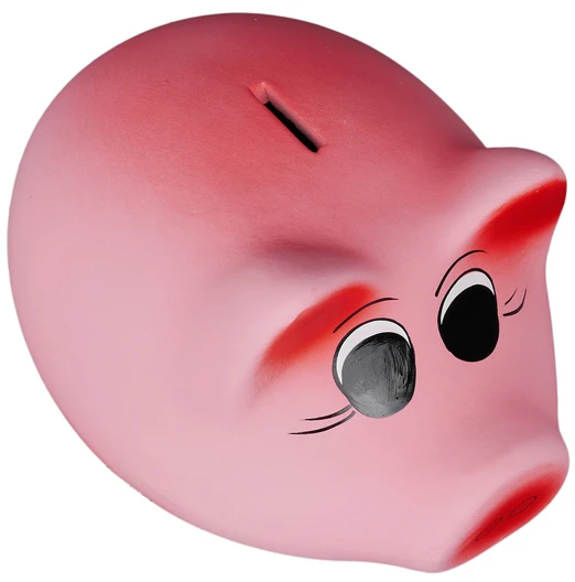 Pink DEKORATYVINĖ KERAMINĖ PIGGY BOX XL Rožinis 16x23 Lenkijos gamybos