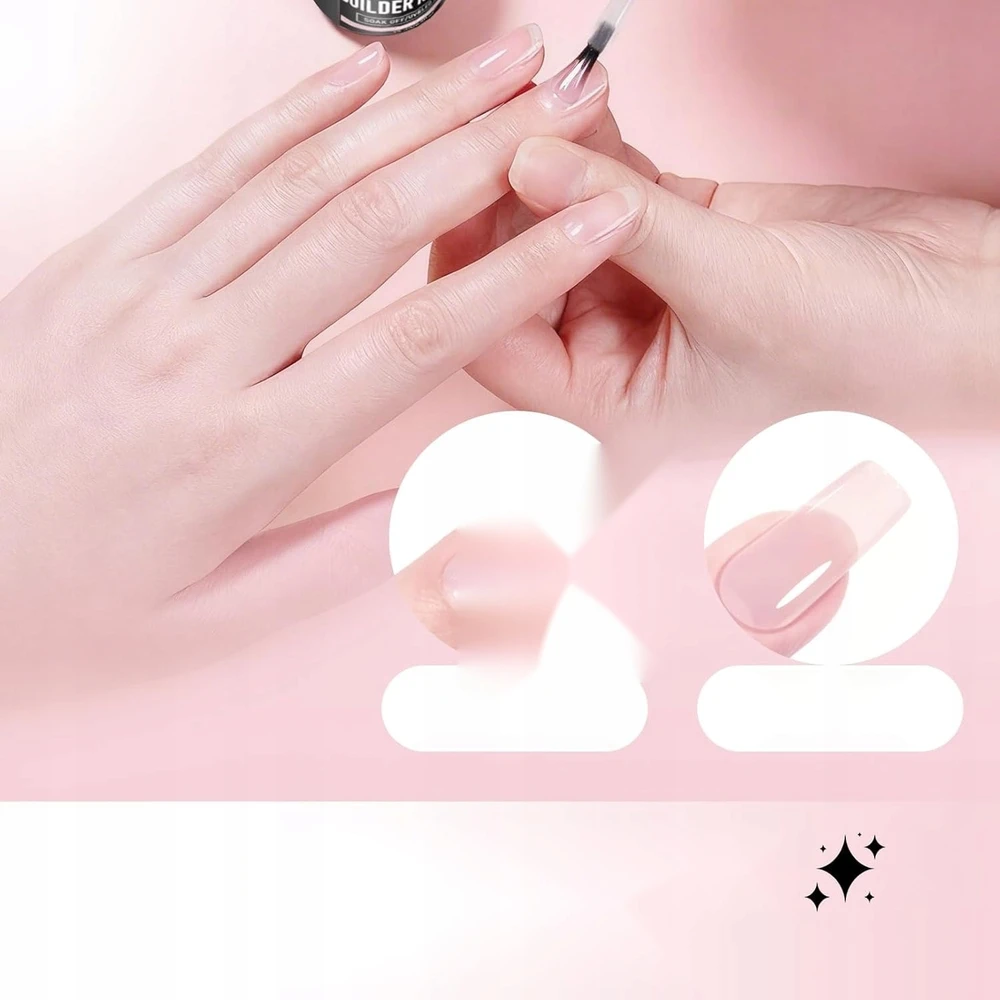 Pink GEL 15ml DAUGIFUNKCINIS NUDE Rožinis STATYBINIS AKRIGELINIS STIPRINANTIS PAGRINDAS