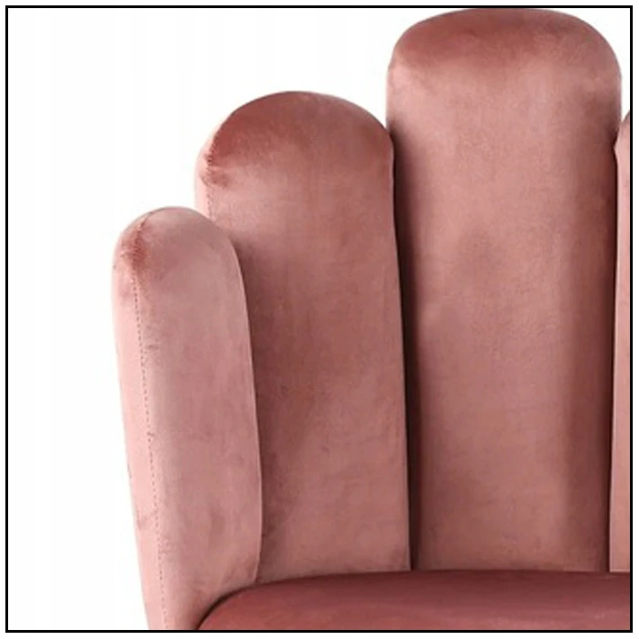 Pink Gold Glamour Rožinė Coral Velour kėdė tualetiniam stalui SOPI grožio salonas