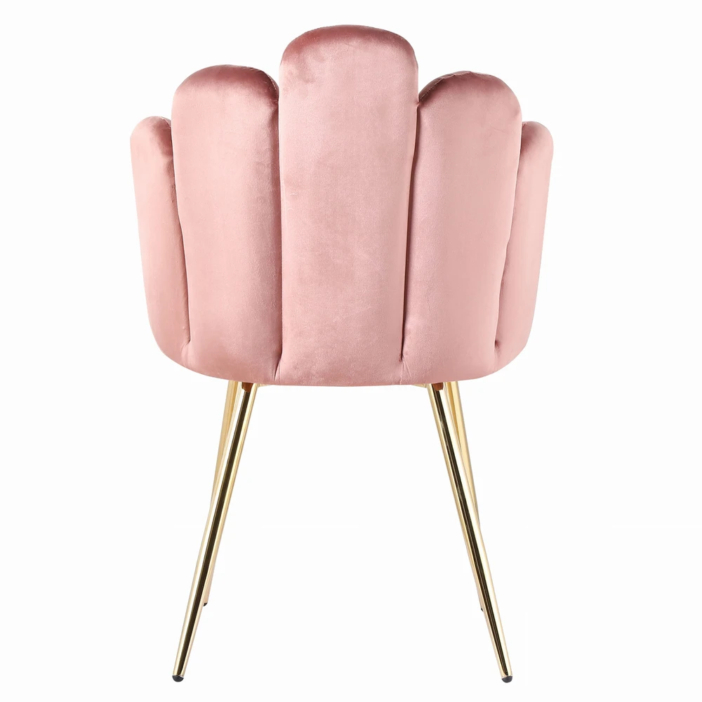Pink Gold Glamour Rožinė Coral Velour kėdė tualetiniam stalui SOPI grožio salonas