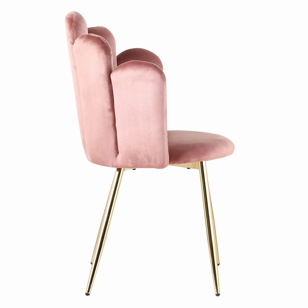 Pink Gold Glamour Rožinė Coral Velour kėdė tualetiniam stalui SOPI grožio salonas