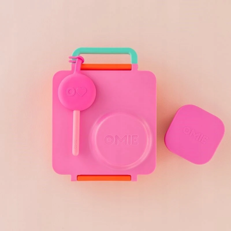 Pink OmiePod - Stalo įrankių pakabukas/dangtelis vaikams, Bubble Rožinė