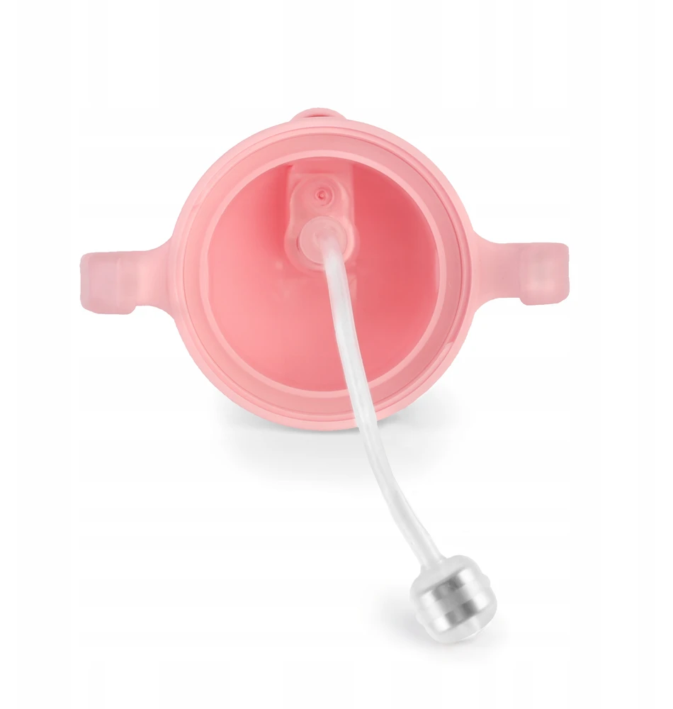 Pink Piciuś Sippy buteliukas vaikams su pasvertu šiaudeliu 240 ml 6m+ Rožinis