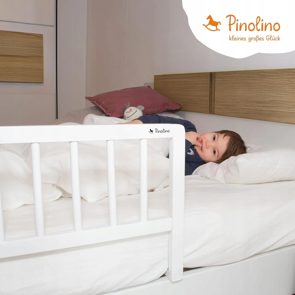 Pinolino Barierka ochronna zabezpieczająca do łóżka 90 cm – balta, lite drewno