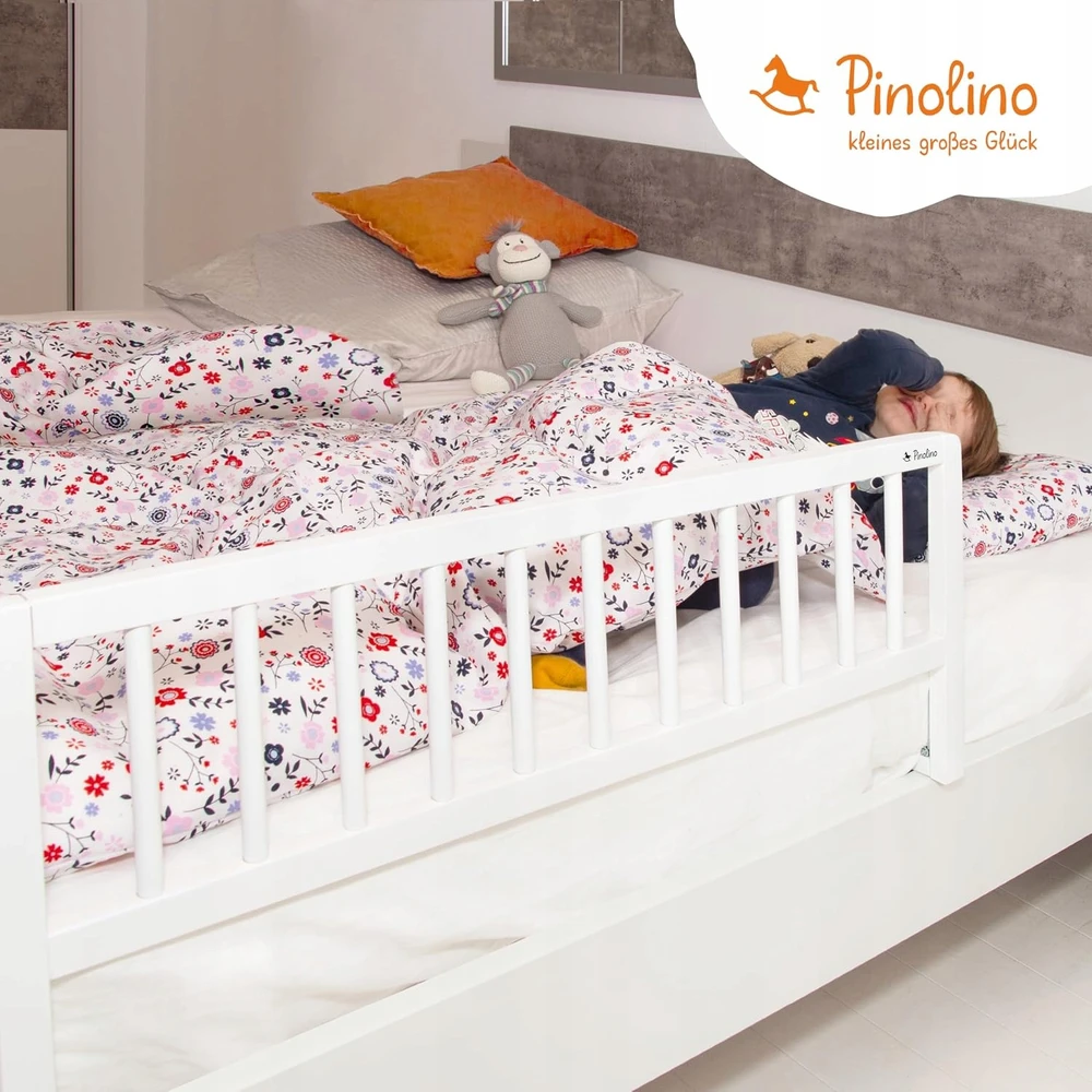 Pinolino Barierka ochronna zabezpieczająca do łóżka 90 cm – balta, lite drewno