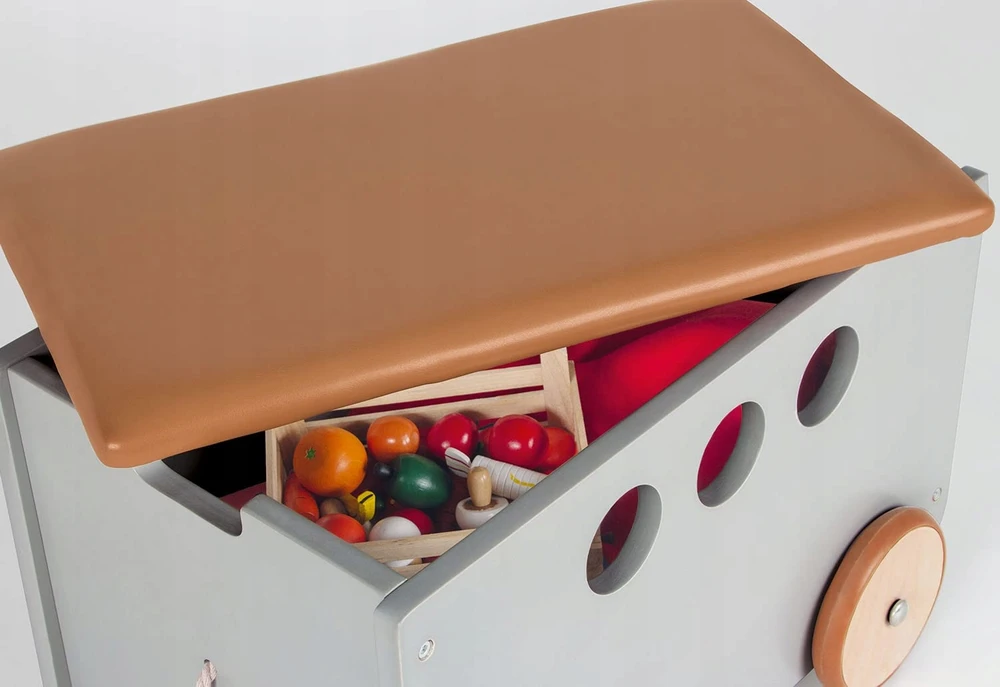 Pinolino Toy chest on wheels 'Jim', pilkas
