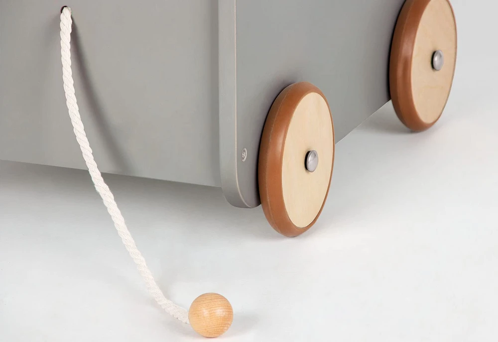 Pinolino Toy chest on wheels 'Jim', pilkas