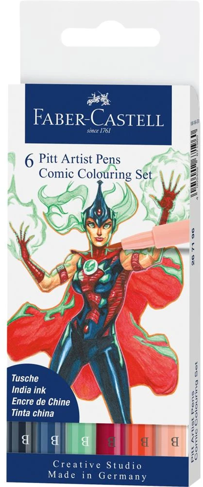 Rinkinys Faber-Castell Pitt, 6 spalvos