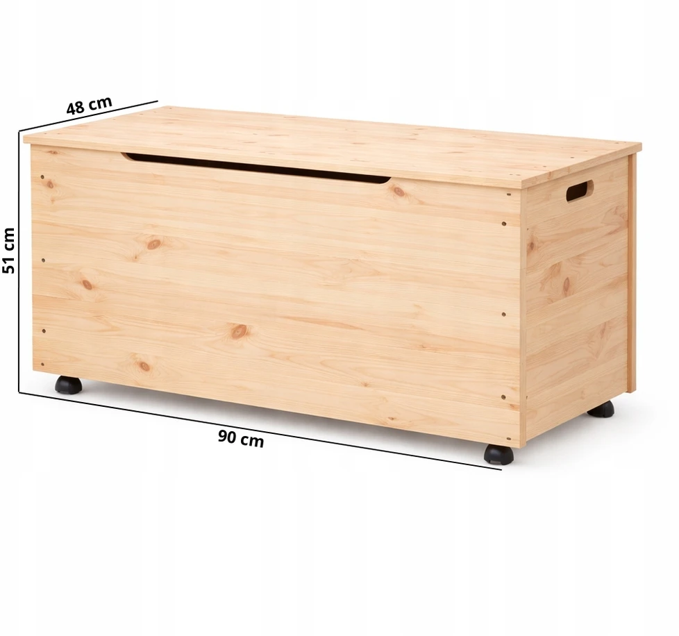 Pinus POJEMNIK SKRZYNIA NA ZABAWKI KUFER DO POKOJU DZIECKA PERSONALIZOWANY NADRUK