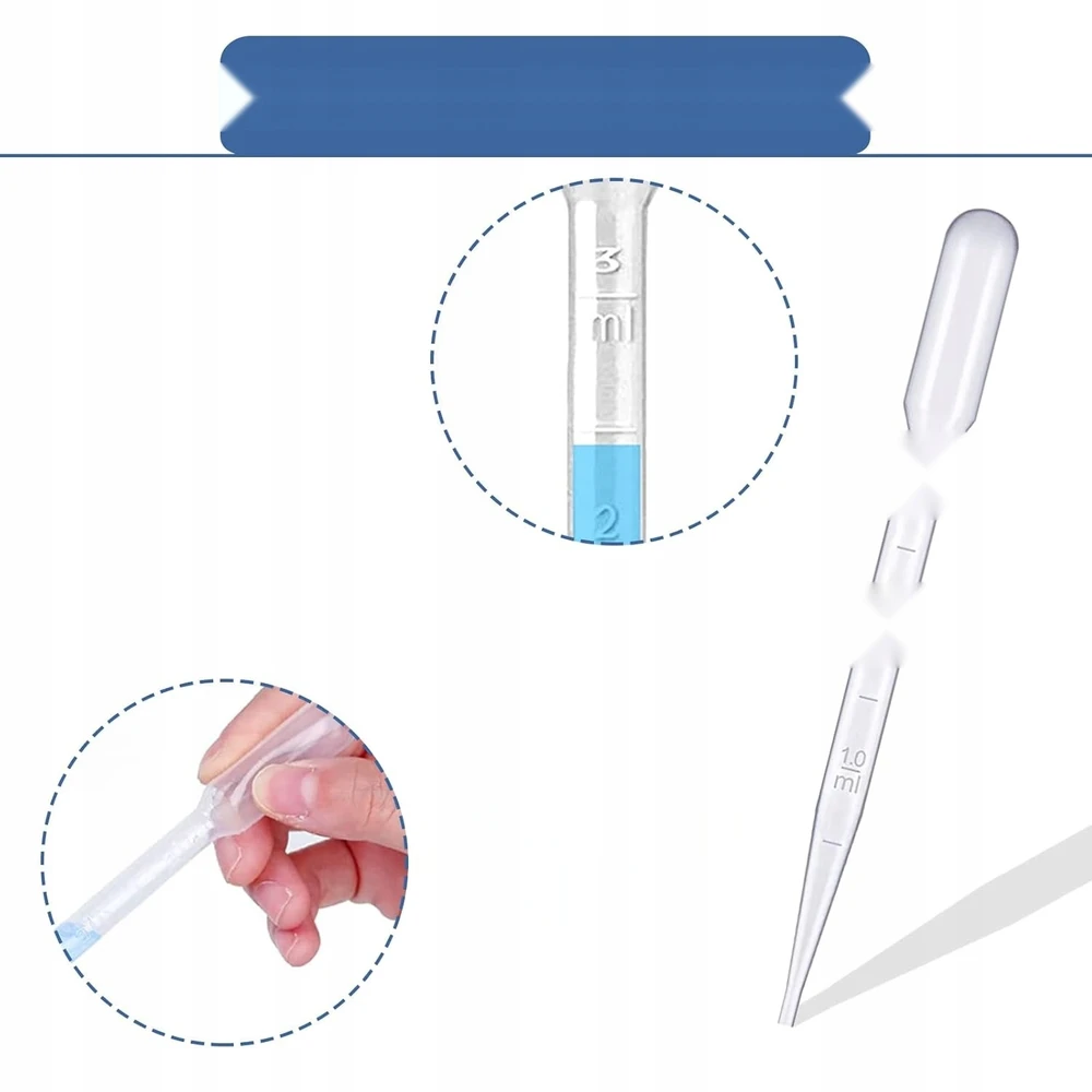 PIPETĖ 100 Vnt. 3ml PLASTIKINIS VIENkartinis LABORATORIJOS SOFT FLEXIBLE