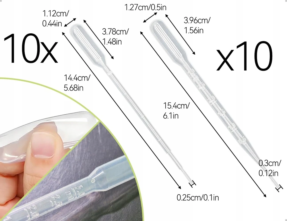PIPETĖ 20 Vnt. PLASTIKINĖS SVARSTYKLĖS TIKSLIUS DAUGIFUNKCINIS ILGAUS DOTUVAS