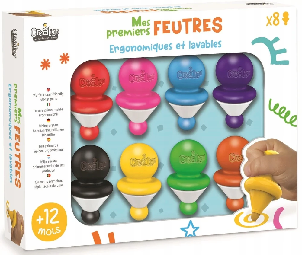 Créa Lign' Pirmieji flomasteriai, 8vnt.