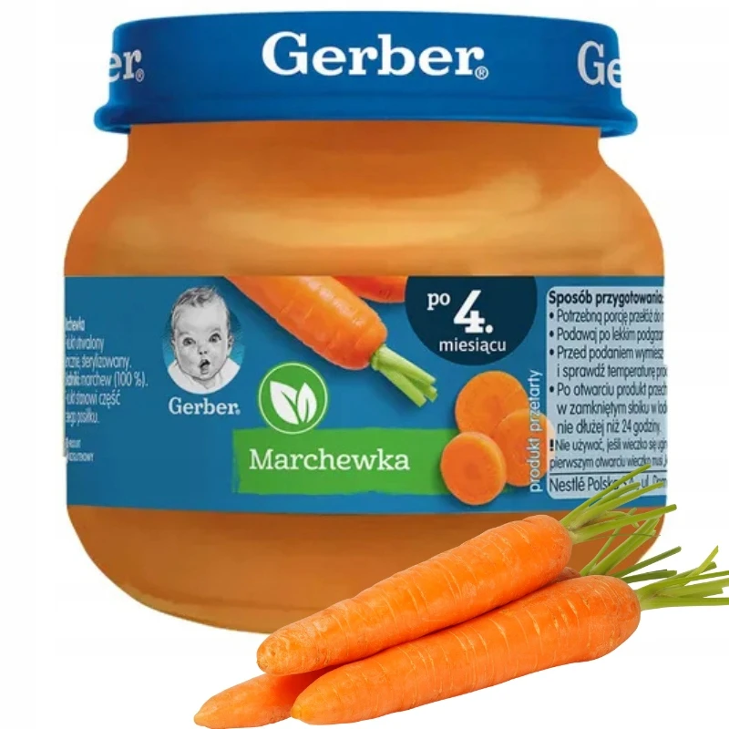 Pirmosios Daržovės Vakarienės Gerber Brokoliai Morkos nuo 4 mėnesių 6x 80 g