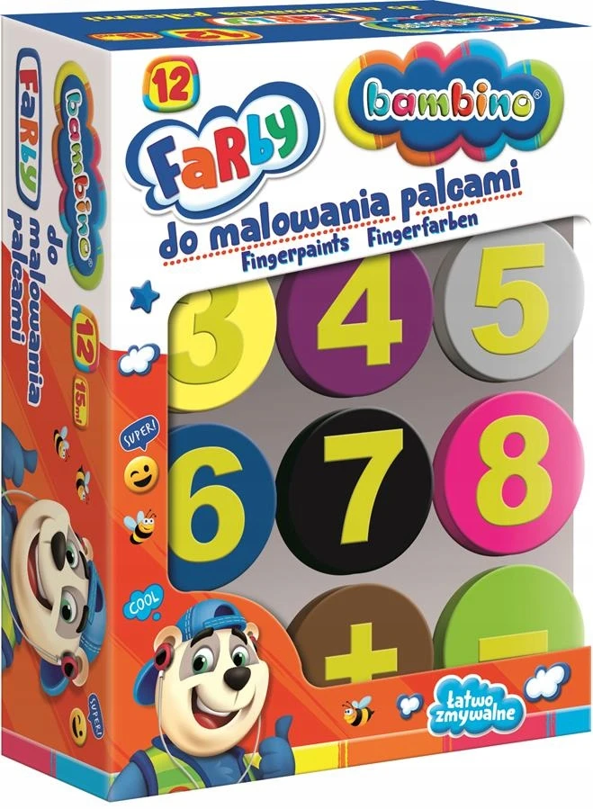 BAMBINO Pirštų dažai 12 spalvų