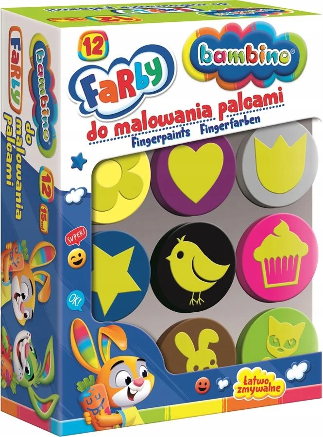BAMBINO Pirštų dažai 12 spalvų