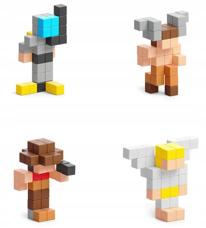 Pixio Magnetinių figūrėlių rinkinys Mini Figures 2, kolekcinis, vaikams nuo 6 metų, skatina kūrybiškumą ir motoriką, įvairiaspalvis