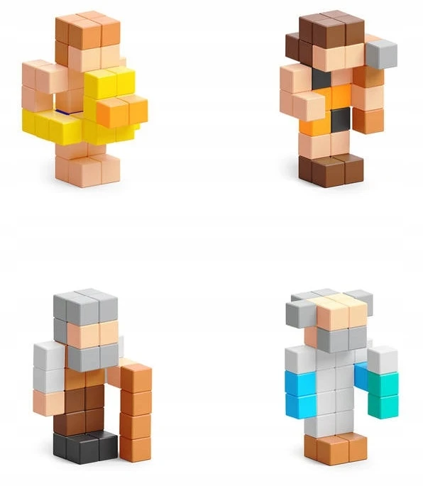 Pixio Magnetinių figūrėlių rinkinys Mini Figures 2, kolekcinis, vaikams nuo 6 metų, skatina kūrybiškumą ir motoriką, įvairiaspalvis