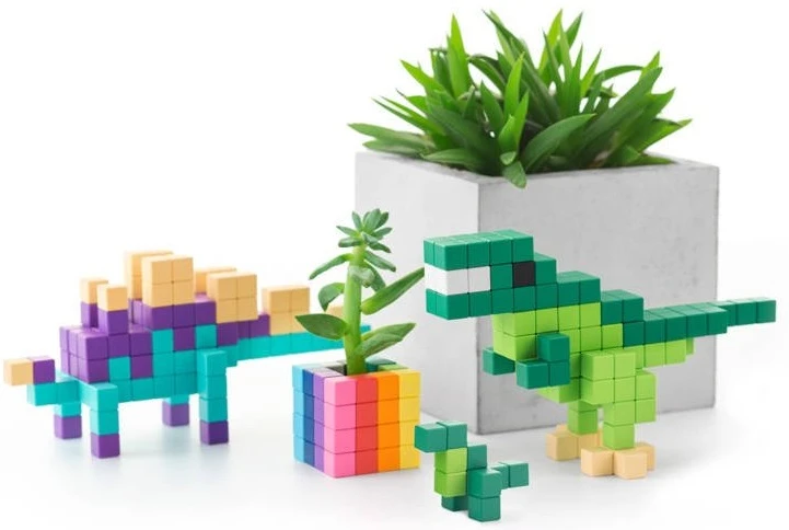 PIXIO MAGNETINIAI BLOKAI - MINI DINOS 80 VNT