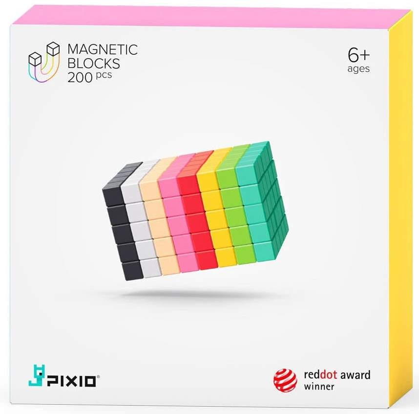 Pixio magnetiniai konstruktoriai, 200 detalių, Design serija