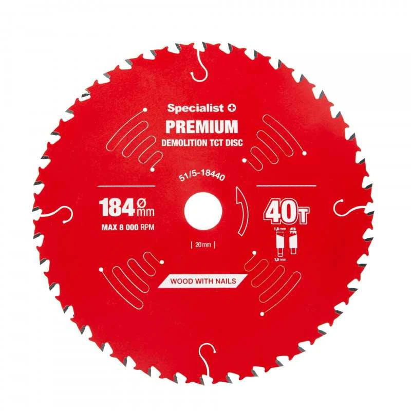Pjovimo diskas SPECIALIST+ Demolition 184x40Tx20/16mm