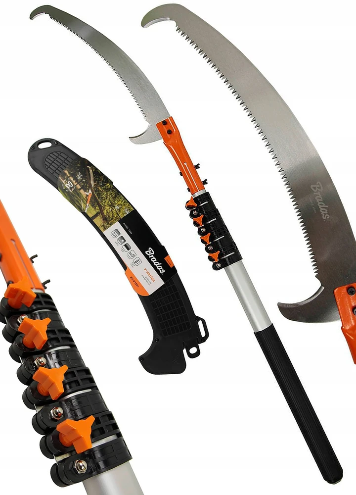 Bradas Pjūklas su kabliu V-SERIES ant teleskopinės rankenos 5,5 m / ašmenys 360 mm