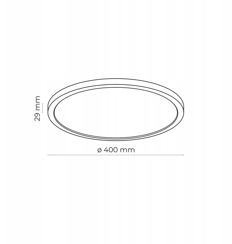 Lubinis šviestuvas PLAFON LAMPA SUFITOWA TK LIGHTING AQUA Juodas MEDIUM 6903 LED JUODA/Baltas