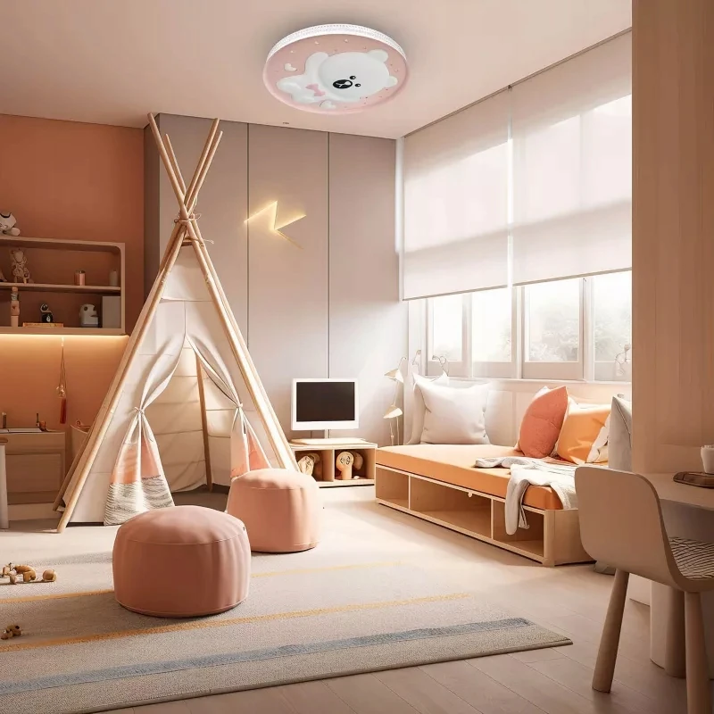 Lubinis šviestuvas Plafon MIlagro Bear pink Led ceiling light 34 W