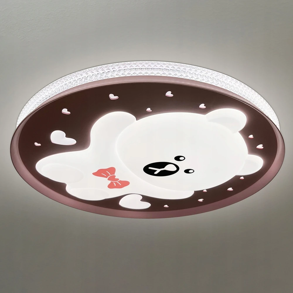 Lubinis šviestuvas Plafon MIlagro Bear pink Led ceiling light 34 W