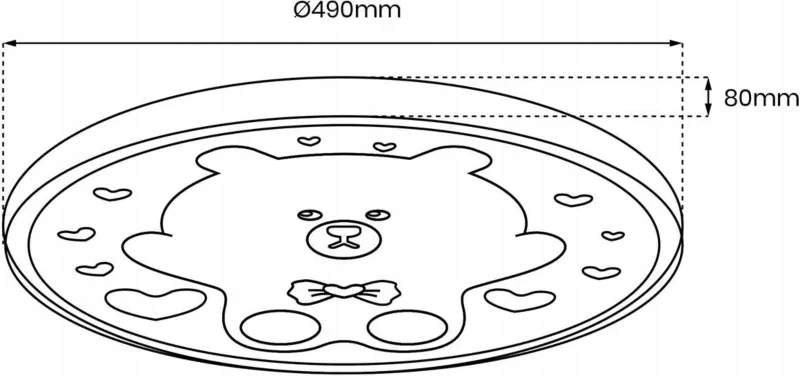 Lubinis šviestuvas Plafon MIlagro Bear pink Led ceiling light 34 W