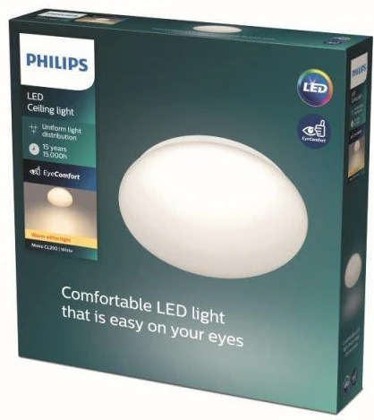Lubinis šviestuvas Plafoninis LED šviestuvas PHILIPS, 20 W, 4000 K, 2300 lm, baltos sp., Ø39 cm