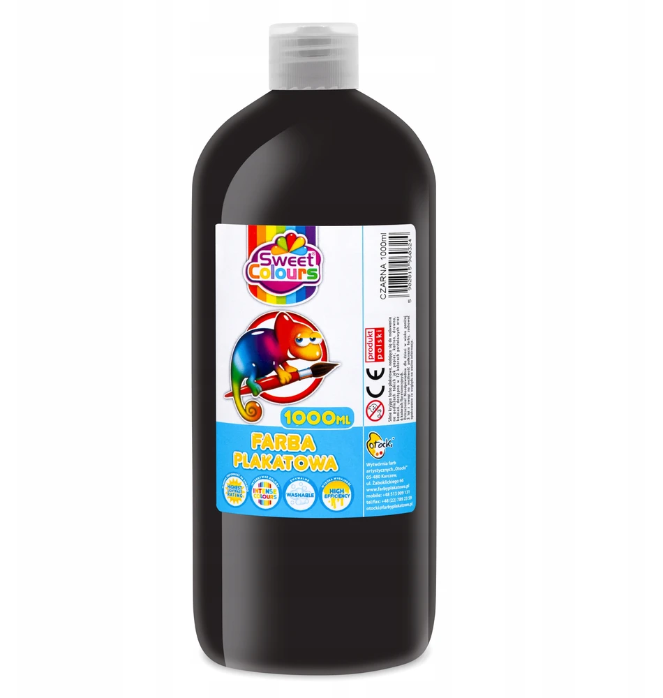 Krups Plakatiniai dažai Sweet Colours 1000 ml, juodi