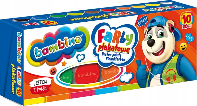 Guašas BAMBINO 5903235005008, 10 spalvų