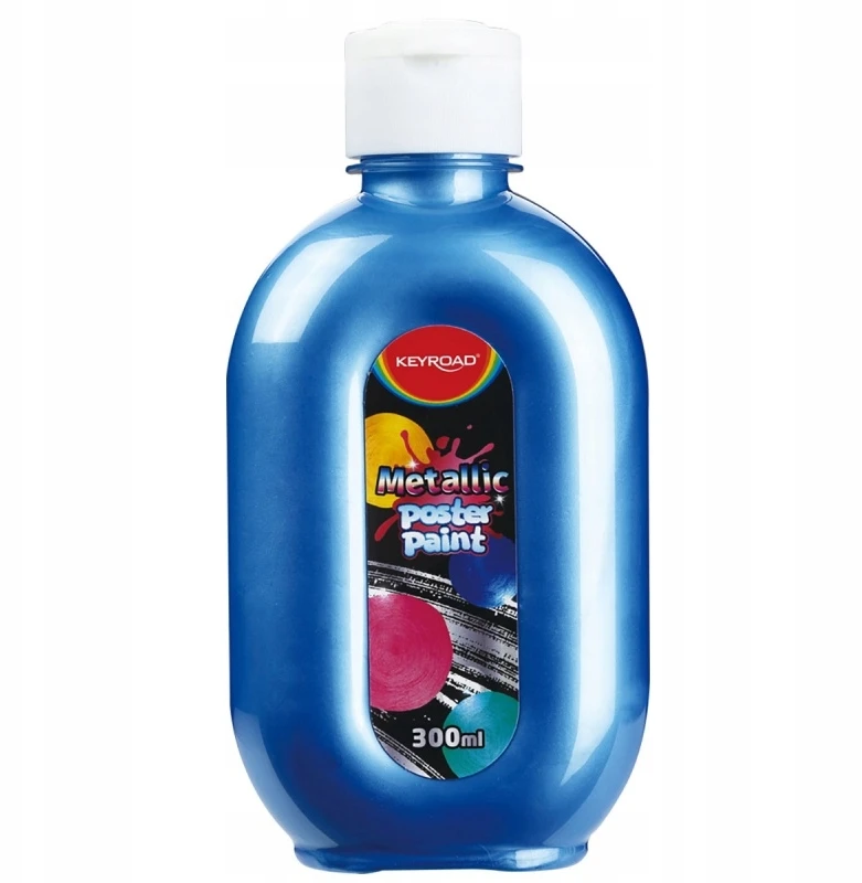 Plakatų dažai Keyroad, 300ml, mėlyni, metaliniai