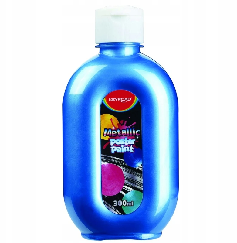 Plakatų dažai Keyroad, 300ml, mėlyni, metaliniai