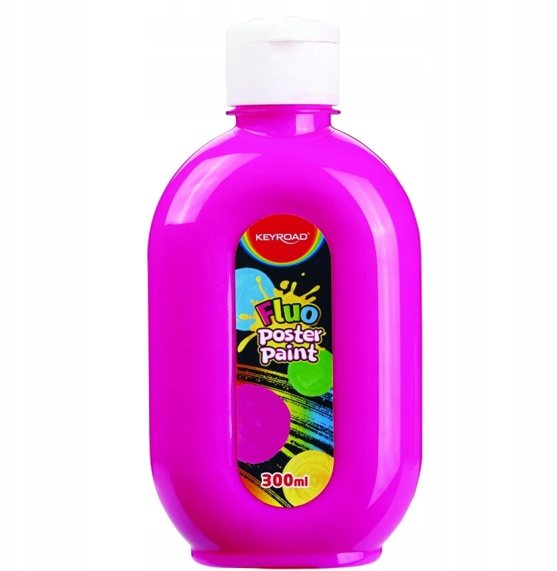 Plakatų dažai Keyroad Fluo 300ml, neoniniai rožiniai