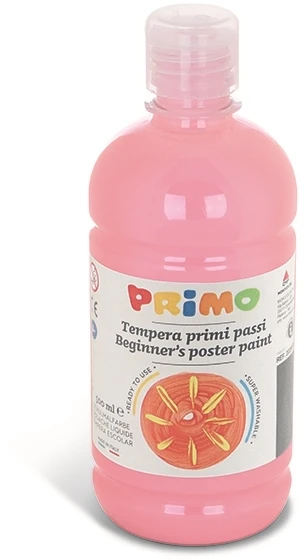 Plakatų dažai Primo, rožiniai, 0.5l