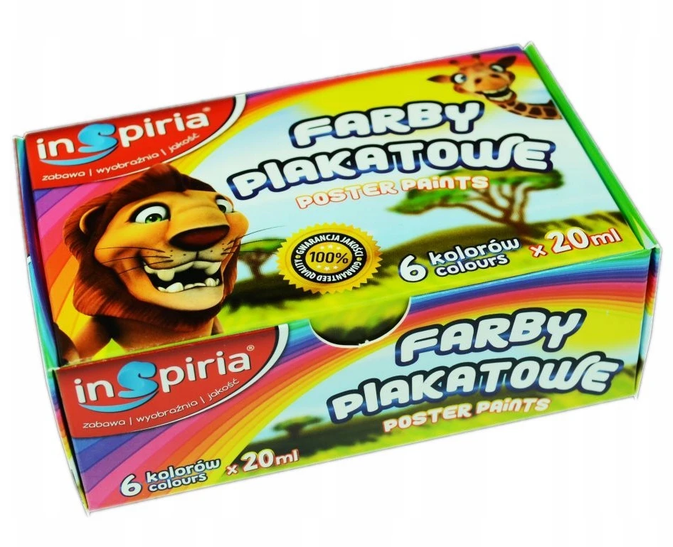 Plakatų dažai Schemat, 6 spalvų rinkinys, 20 ml