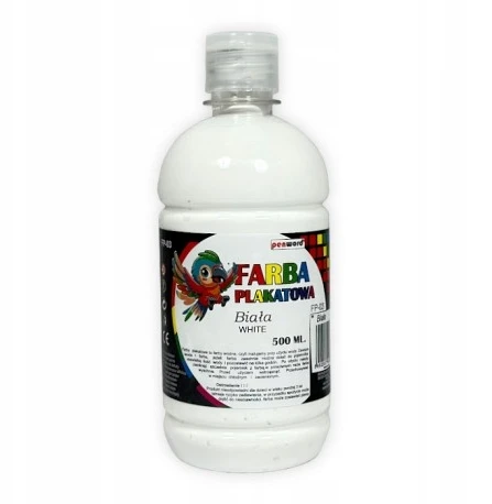 PLAKATŲ DAŽŲ RINKINYS 12 vnt x 0,5L efektyvūs PENWORD plakatų dažai 500 ml