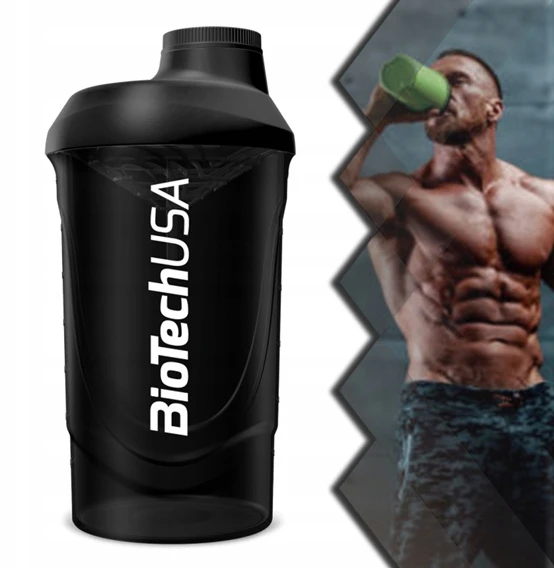 Gertuvė BioTech Shaker Wave 600ml juodas