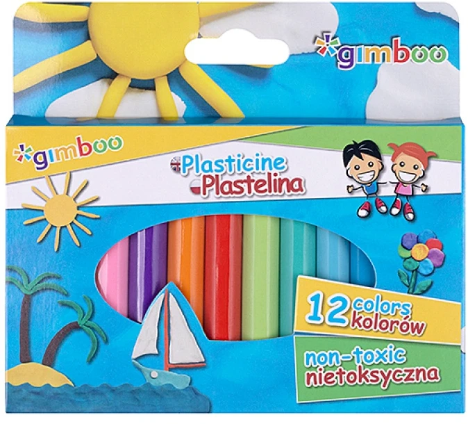 PLASTELINA 12 KOLORÓW GIMBOO
