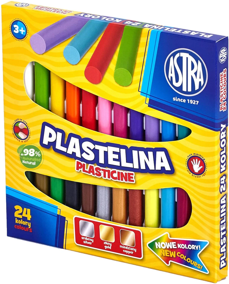 Plastelina 24 kolory ASTRA