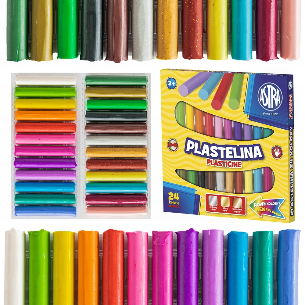 Plastelina 24 kolory ASTRA