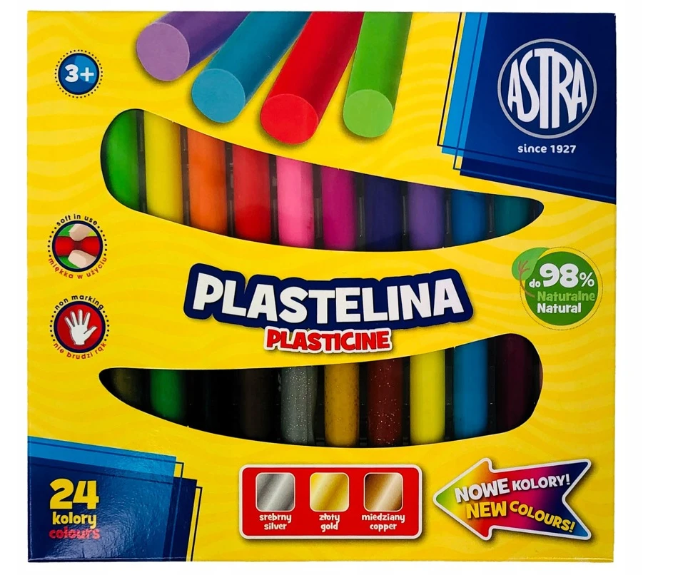 Plastelina 24 kolory ASTRA
