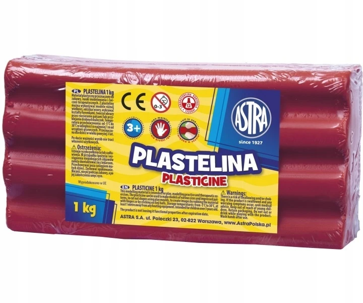 Plastelina Astra 1kg - Rožinė, Minkšta ir Lengvai Formuojama