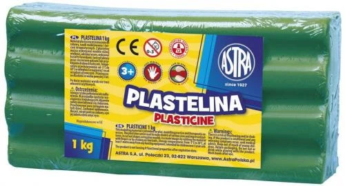 Plastelina Astra 1kg, žalia – mokyklai, darželiams, kūrybai
