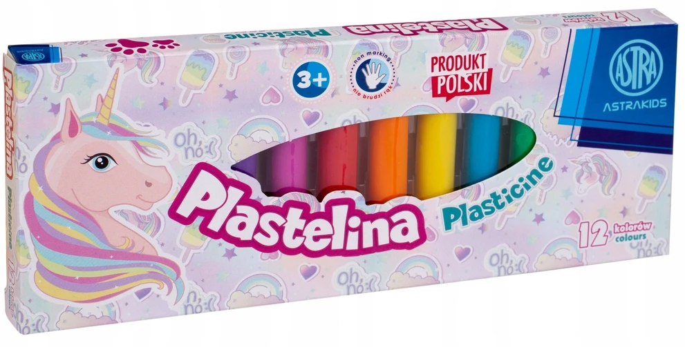 Plastelina Astra Vienaragis 12 spalvų