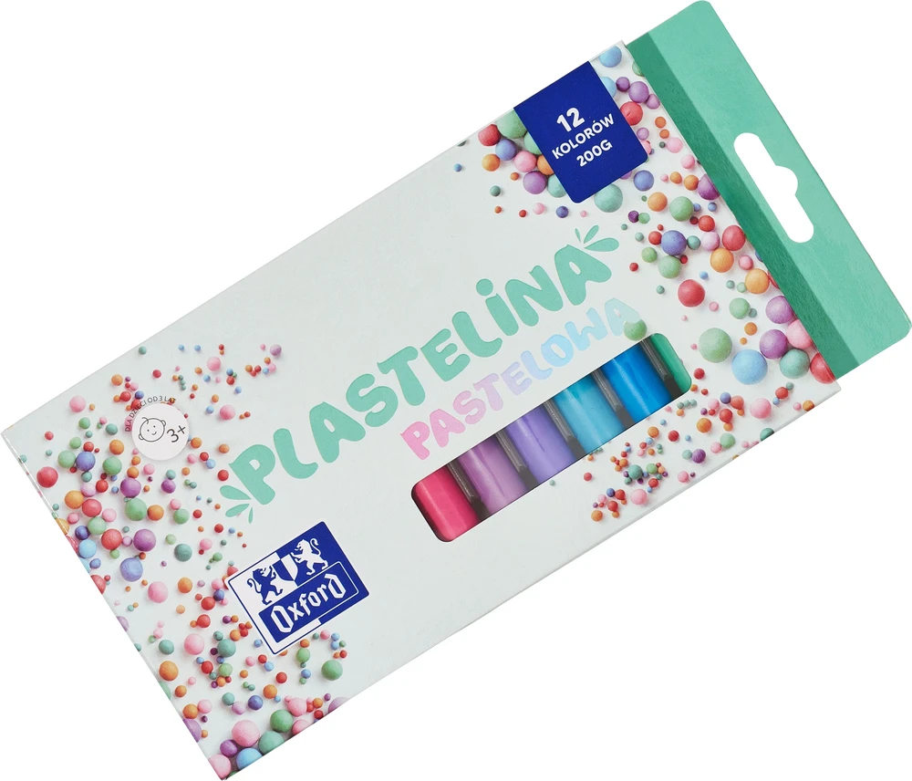 Plastelina Oxford Pastel Mix, 12 spalvų